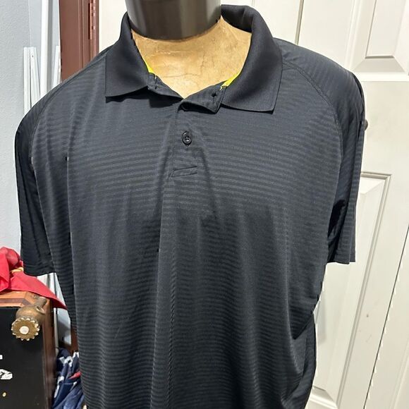 Under Armour Catalyst Mens XL Black Short Sleeve Polo - Picture 1 of 5